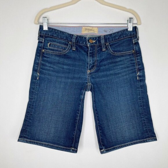Anthropologie Holding Horses Denim Jean Shorts Womens Size 27 Midi Bermuda - Picture 4 of 11